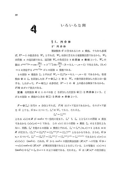 『代数的整数論入門(下)』 内容見本