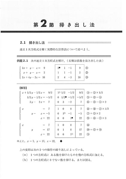 『線形代数概説』 内容見本