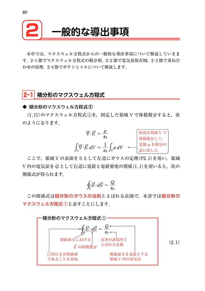 『マクスウェル方程式で学ぶ 電磁気学入門』 内容見本