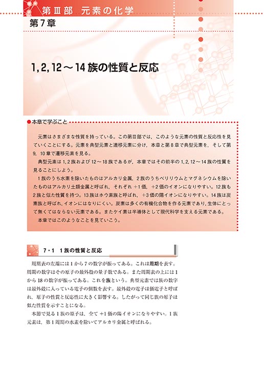 『ステップアップ 大学の無機化学』 内容見本