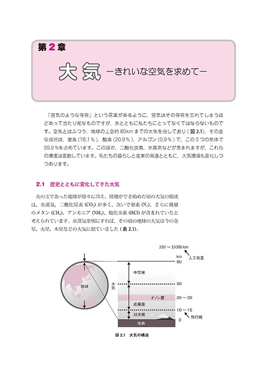 『環境・くらし・いのちのための 化学のこころ』 内容見本