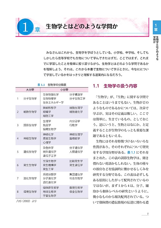 『ヒトを理解するための 生物学』 内容見本